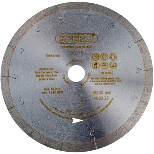 Lame de scie diamantée pour carrelage Spero en pierre naturelle | 250 mm | trou d'axe 30mm – sdb250t30