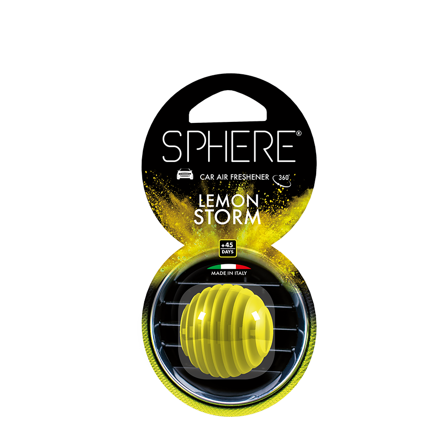 Désodorisant pour voiture Sphère tempête de citron