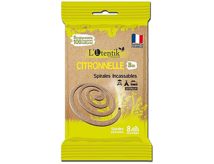 L`otentik Anti Mug Spiral Citronnella. 8 spirale en 1 sac