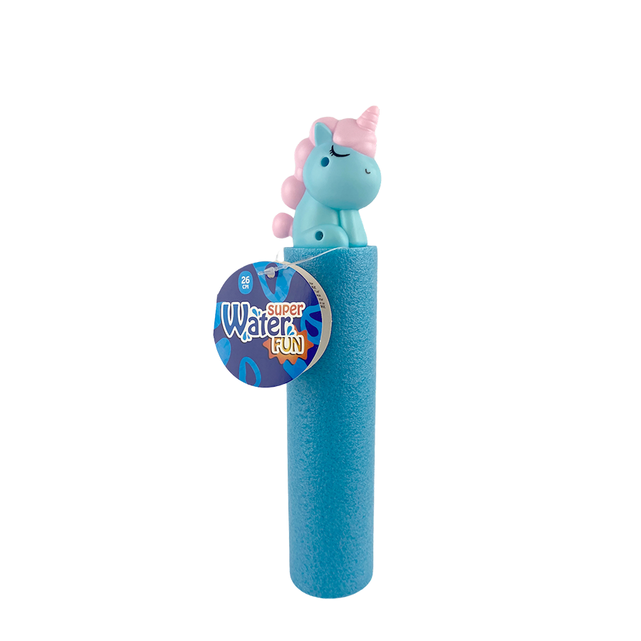 Splash jet d'eau licorne bleu 26cm