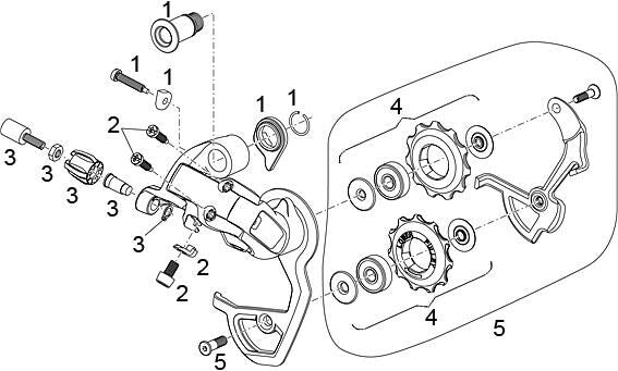 Sram R.Derail. Force 10-SP Med.Cage