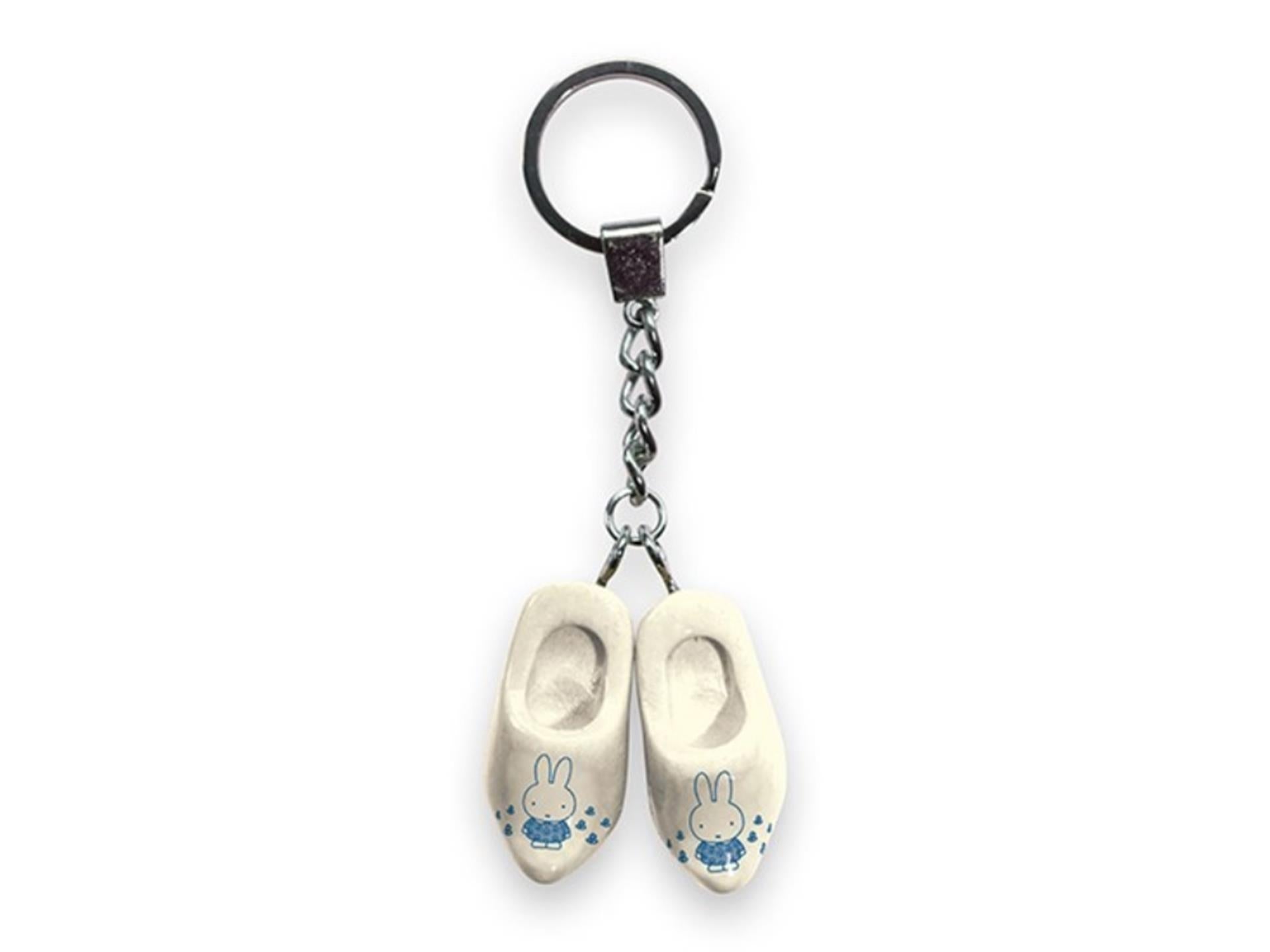 Porte-clés Miffy 2 sabots 4cm blanc bla