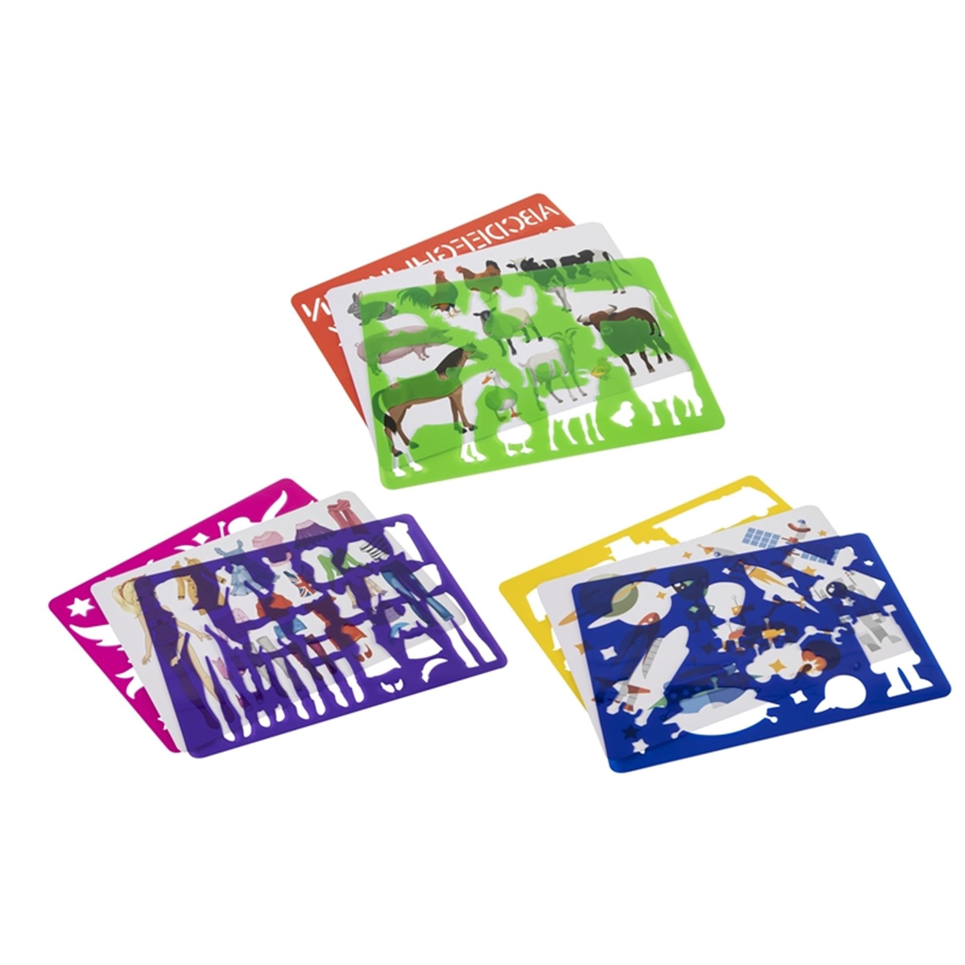 Gabarits de dessin Grafix, pack de 2