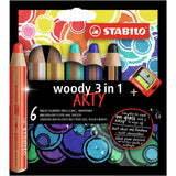 Crayons de couleur Stabilo Woody 3in1 - 6 couleurs - afbeelding 1