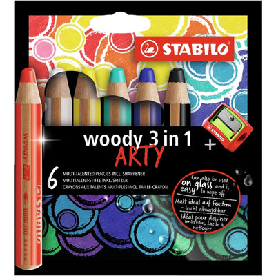 Crayons de couleur Stabilo Woody 3in1 - 6 couleurs