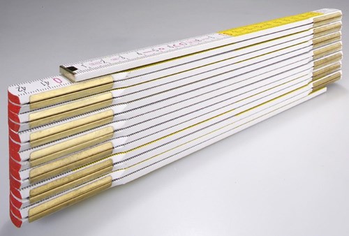 Mètre pliant Stabila, 617 11 bois blanc jaune 3m - 01231