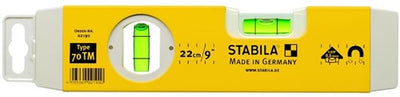 Niveau à bulle Stabila, fiole 70tm 1v1h, bande magnétique - 02190