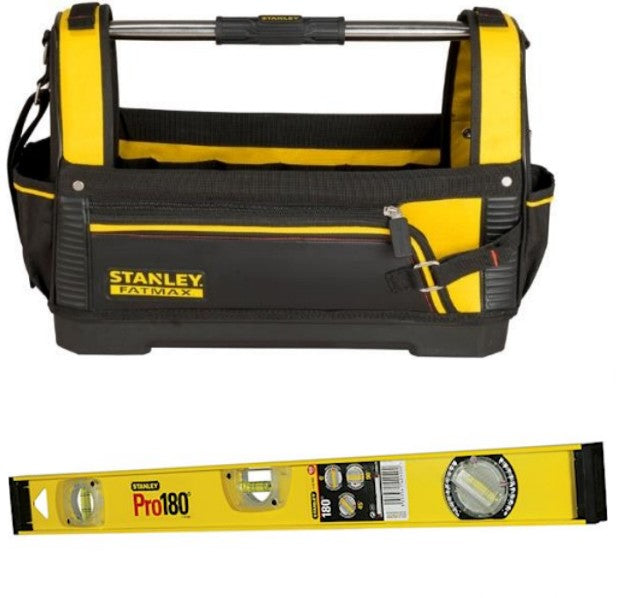 Valises Stanley sac à outils ouvert fatmax® | 1-93-951 + niveau à bulle stanley i-beam 60cm 1-42-920 - 1-93-951sb