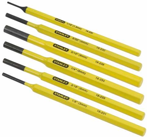 Stanley outils à main point central et jeu de poinçons 6 pcs. - 4-18-226
