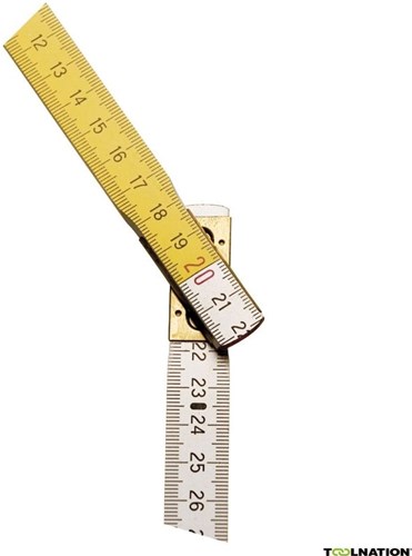 Stanley outils à main règle pliante jaune blanc | 2m - 15mm - 0-35-458