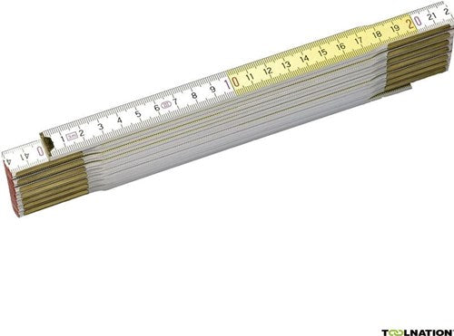 Stanley outils à main règle pliante jaune blanc | 2m - 15mm - 0-35-458