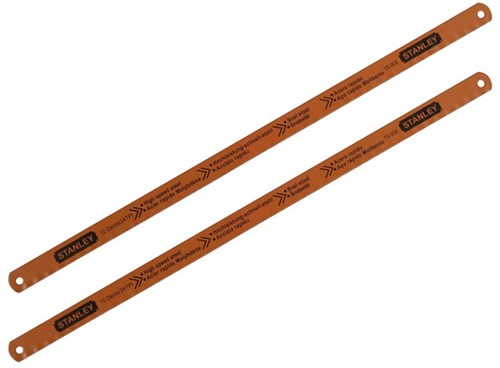 Lame de scie à métaux pour outil à main Stanley 300 mm - 24 dents pouces (carte 2 pièces) - 0-15-906
