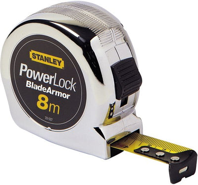Mètre ruban Stanley armure de lame powerlock 8m - 25mm - 0-33-527 - 0-33-527