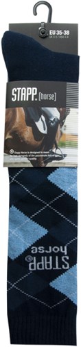 Stapp chaussettes pour chevaux à carreaux 33600 | gris rose 266 | taille 35 - 8712844874120