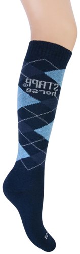 Stapp chaussettes pour chevaux à carreaux 33600 | gris rose 266 | taille 35 - 8712844874120