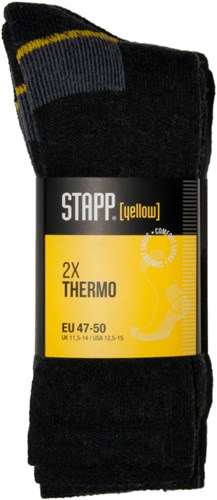 Stapp chaussettes thermo jaunes lot de 2 4420 | 695 mélange anthracite | taille 46 - 38.134.008.02