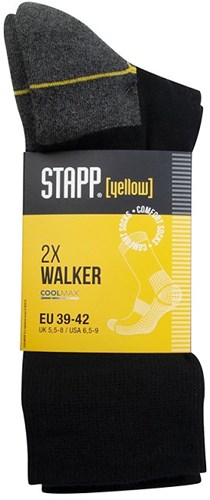Stapp jaune walker coolmax 2-pack chaussettes 4425 | 699 noir | taille 50 - 38.134.009.03