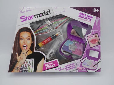 Ensemble de maquillage de modèle étoile heureux vendredi, faites votre propre style