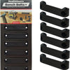 Sangle de banc à montage furtif | noir | 6 pièces - bb-pl-blk-6