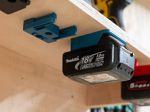 Supports de batterie à montage furtif pour makita 18v | noir | 6 pièces - bm-mk18-6