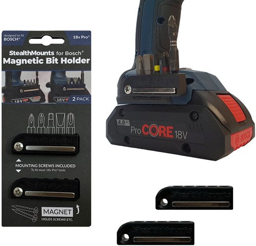 Porte-embout à montage furtif pour bosch 18v | 2 pièces | noir - soutien-gorge-bo-blk-2