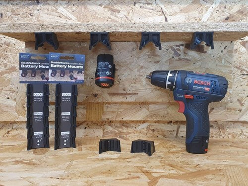 Stealthmounts bm-bo108-blk-6 Support de batterie pour bosch 10.8 12v | noir | Paquet de 6 - bm-bo108-blk-6