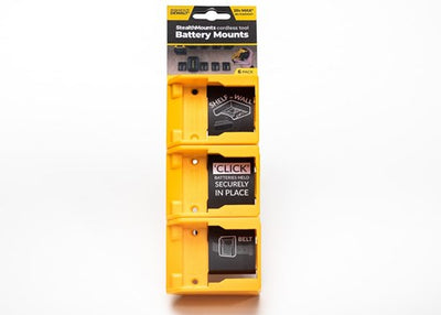 Stealthmounts bm-dw20-ylw-6 Support de batterie pour Dewalt XR Flexvolt | jaune | Paquet de 6 - bm-dw20-ylw-6