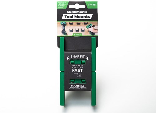 Stealthmounts tm-mhh18-grn-4 porte-outils pour hikoki metabo hpt hitachi 18v | vert | 4 pièces - tm-mhh18-grn-4