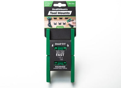 Stealthmounts tm-mhh18-grn-4 porte-outils pour hikoki metabo hpt hitachi 18v | vert | 4 pièces - tm-mhh18-grn-4