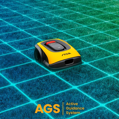 Stiga un robot tondeuse 500 | sans fil avec AG | 500 m² | 18 cm | 1x batterie 2 Ah et station de recharge 2 a - 2r7101128 st1