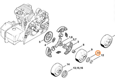 Accessoires Stihl 00009581022 | partie | bague 27 mm - 00009581022