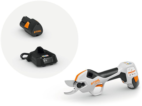 Sécateur sans fil Stihl asa 20 | système d'essieux | set avec 1 chargeur et 2 batteries essieux - va050116210