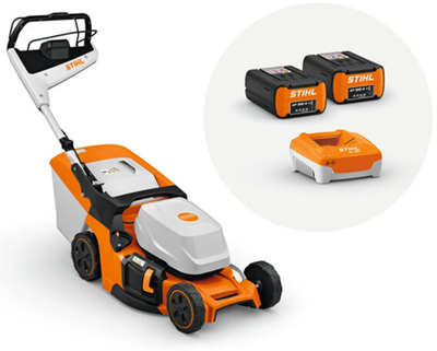 Stihl Rma 448.3 PV set tondeuse à gazon à batterie | y compris 2x batterie ap 300s + chargeur al301 - wa412000010
