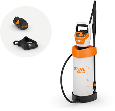 Pulvérisateur à pression sans fil Stihl SGA 30 | ensemble | 5l | y compris 2 batteries essieux et 1 chargeur - sa090117010