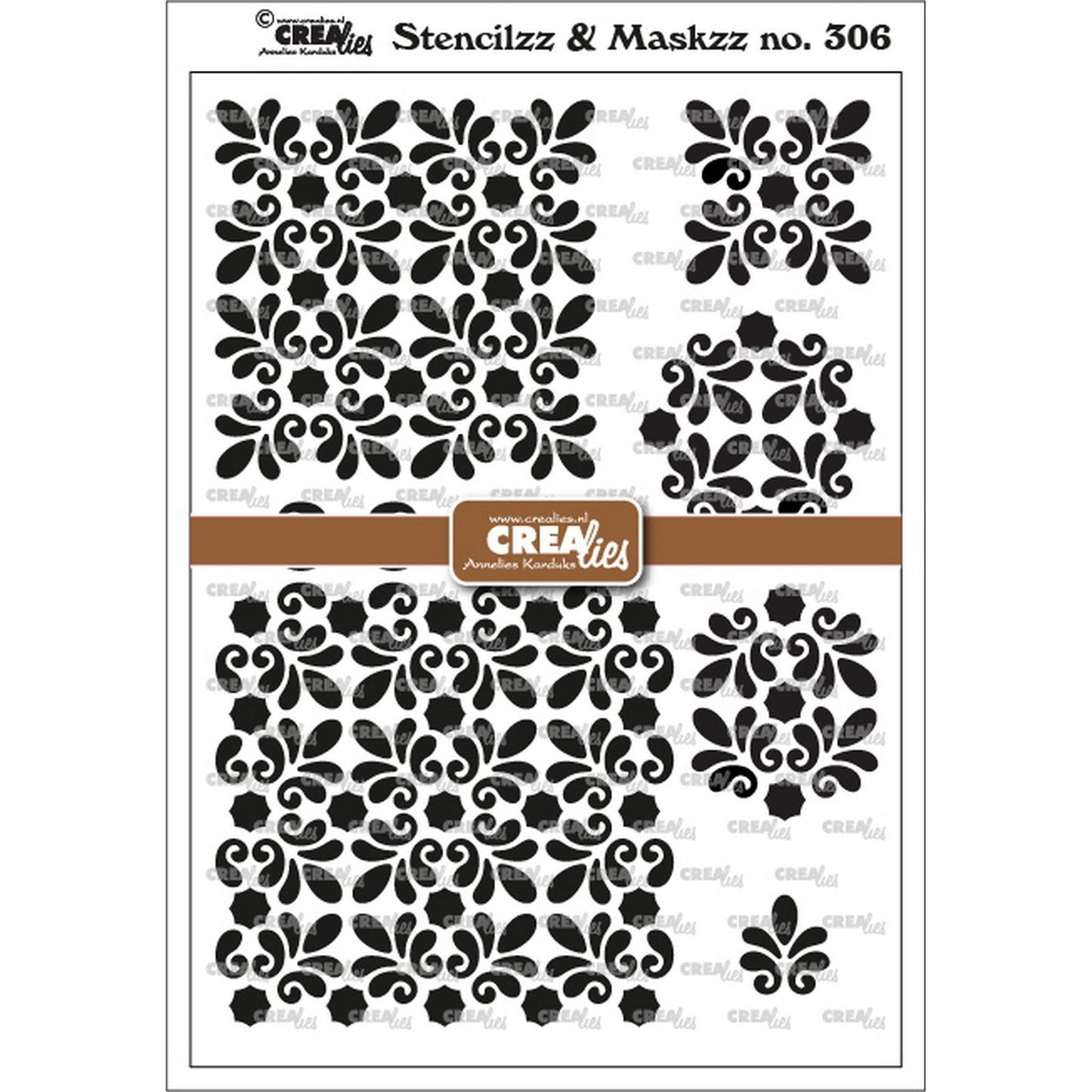 Crealies • pochoirzz maskzz nr.306 design partiel ambre