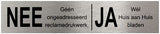Difficile! oui non plaque acier inoxydable noir - 45005510 - afbeelding 1