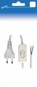 Streamline cordon euro interrupteur blanc 2 mètres 6665200