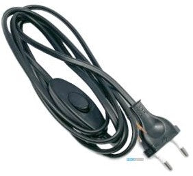 Streamline cordon euro interrupteur noir 2 mètres - 6665220