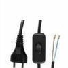 Streamline cordon euro interrupteur noir 2 mètres - 6665220