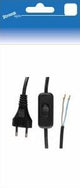 Streamline cordon euro interrupteur noir 2 mètres - 6665220