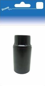 Douille Streamline e14 en bakélite noire lisse 6642200