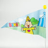 Studio 100 bicycle drapeau Bumba junior 150 cm en vinyle jaune 2 pièces
