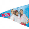 Studio 100 bicycle drapeau k3 junior 150 cm en vinyle jaune