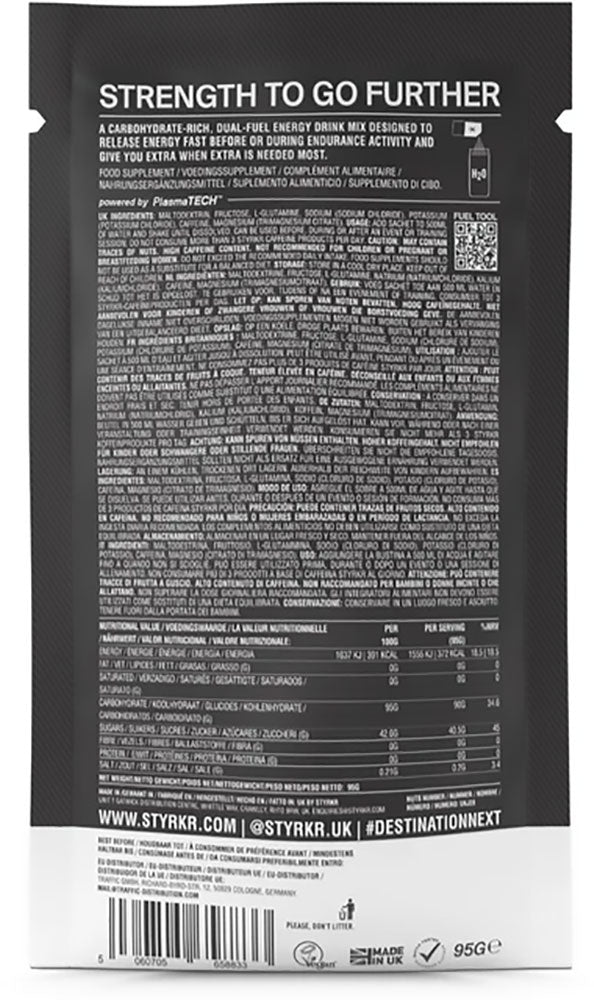 Mélange pour boisson énergisante Styrkr mix90 à double glucides et à la caféine