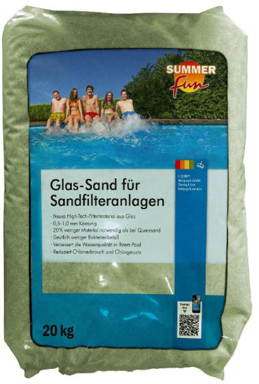 Verre de filtre amusant d'été pour filtres de sable 20 kg 0,5-1,0 mm