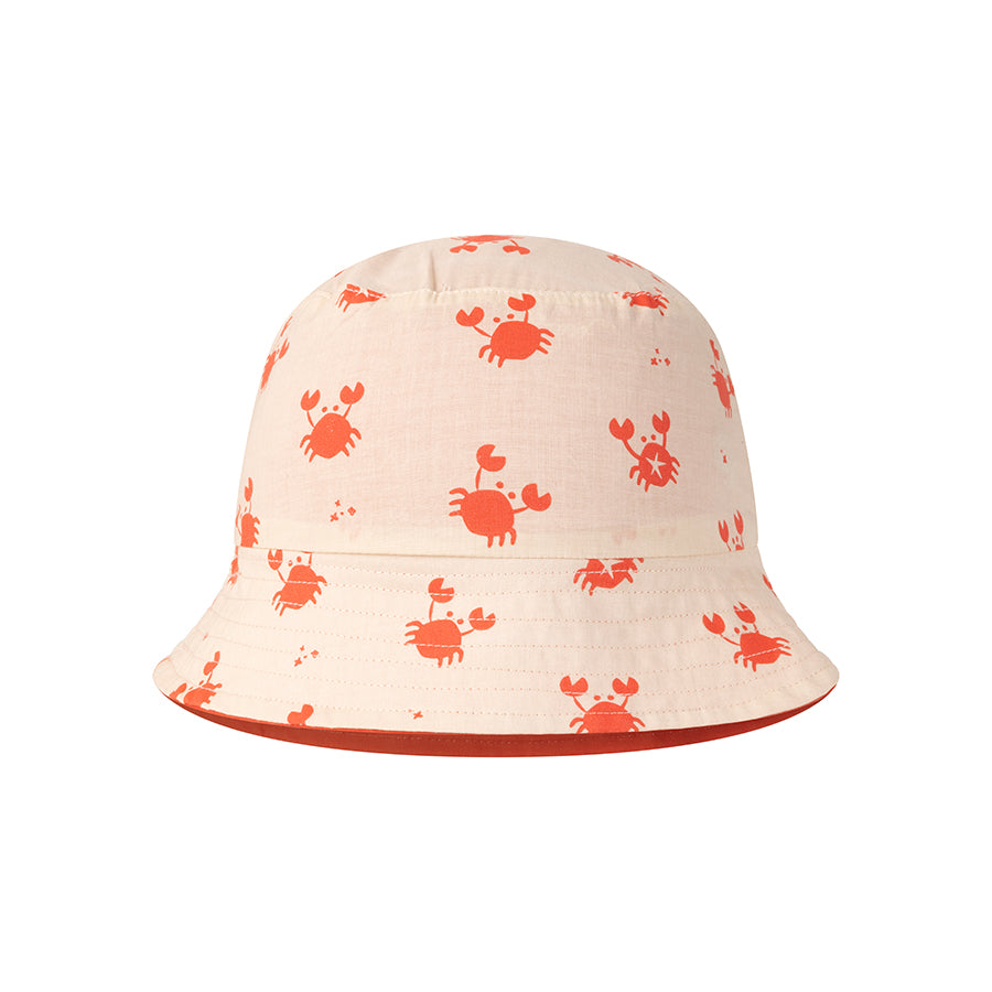 Crabby | chapeau de soleil réversible UV rouge beige
