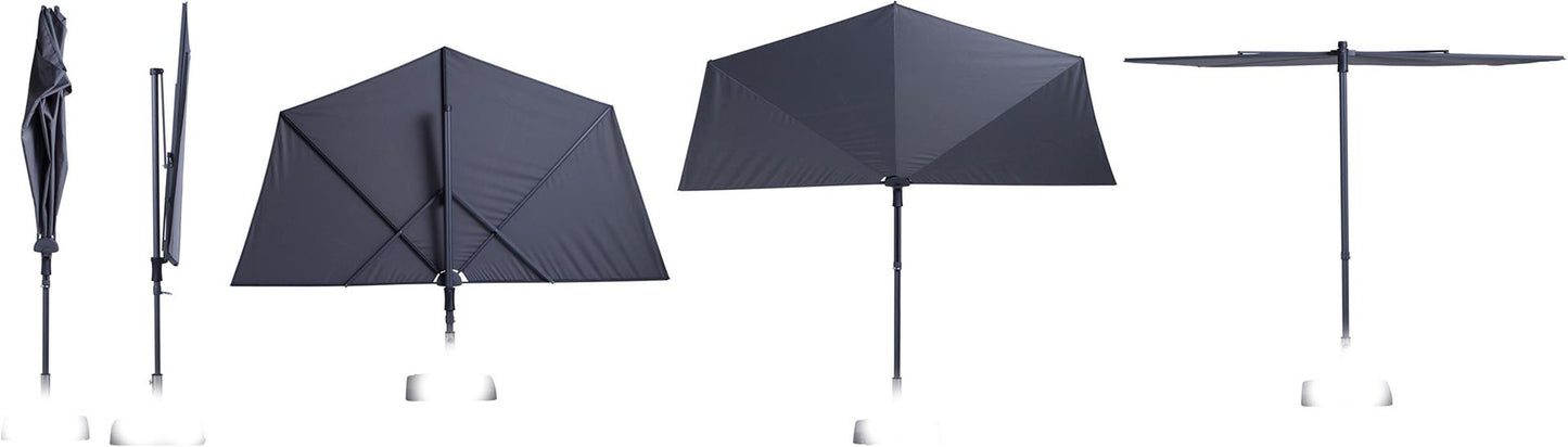 Madison parasol micros 200x300cm gris