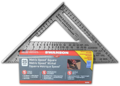 Swanson carré de vitesse métrique 25 cm avec bl - eu202