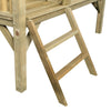 Swinging Camilla Wooden Playhouse avec toboggan bleu naturel
