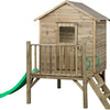 Playhouse en bois camilla swing avec une diapositive verte naturelle